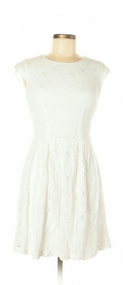 NWOT White Lace Fit & Flare Charming Charlie Dress - Picture 3 of 6